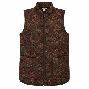 J.Jill Paisley Quilted Vest Womens XS Westerncore Boho Artsy Layering Eclectic